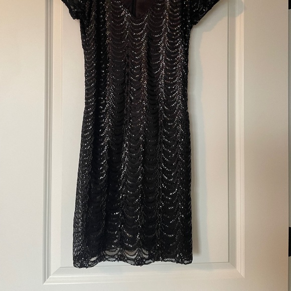 Cecico Girls Dress Black Sequin; Size Medium 10/12 - Picture 4 of 4